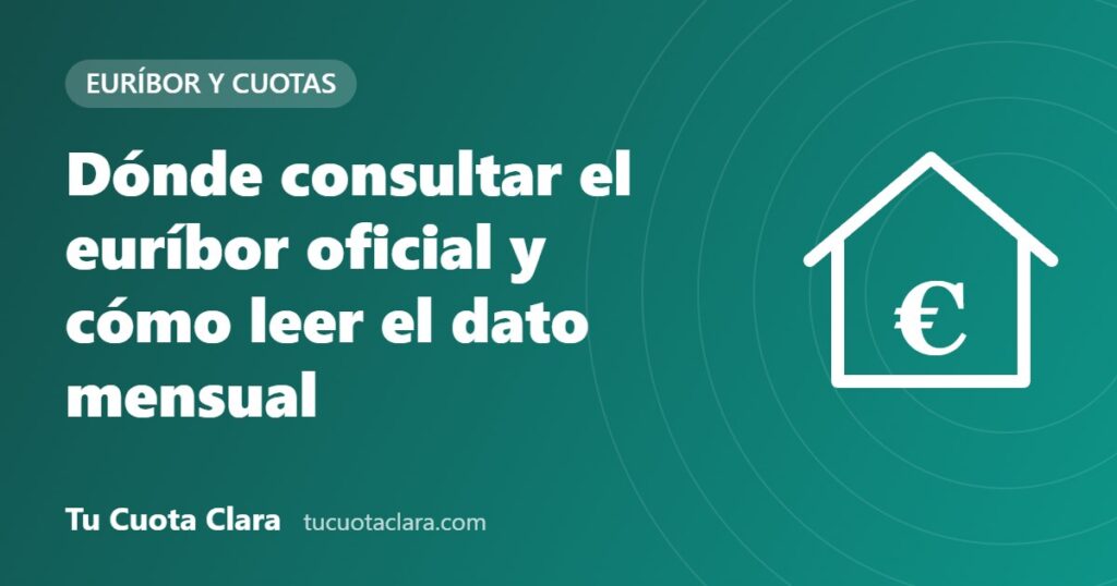 Dónde consultar el euríbor oficial y cómo leer el dato mensual - Tu Cuota Clara