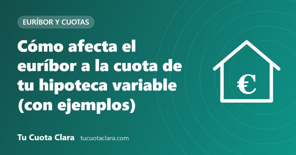 Cómo afecta el euríbor a la cuota de tu hipoteca variable (con ejemplos) - Tu Cuota Clara